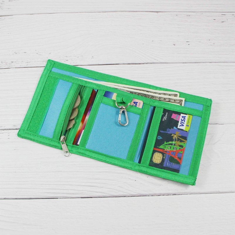 Jonyee RFID Wallet, Cute Cartoon Wallet with Zipper for Kids (Crocodile) - Image 2